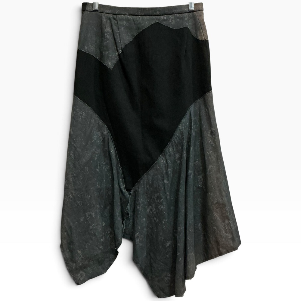 Issey Miyake Vintage 90s Y2K Avant Garde Asymmetrical Skirt Black Grey M 6 / 8 - Picture 2 of 4